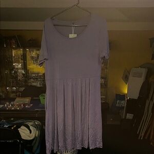 Chic Blue/Lavender Midi Dress